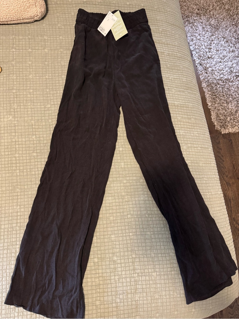 H&M Black Wide-Leg Pull-On Pants
